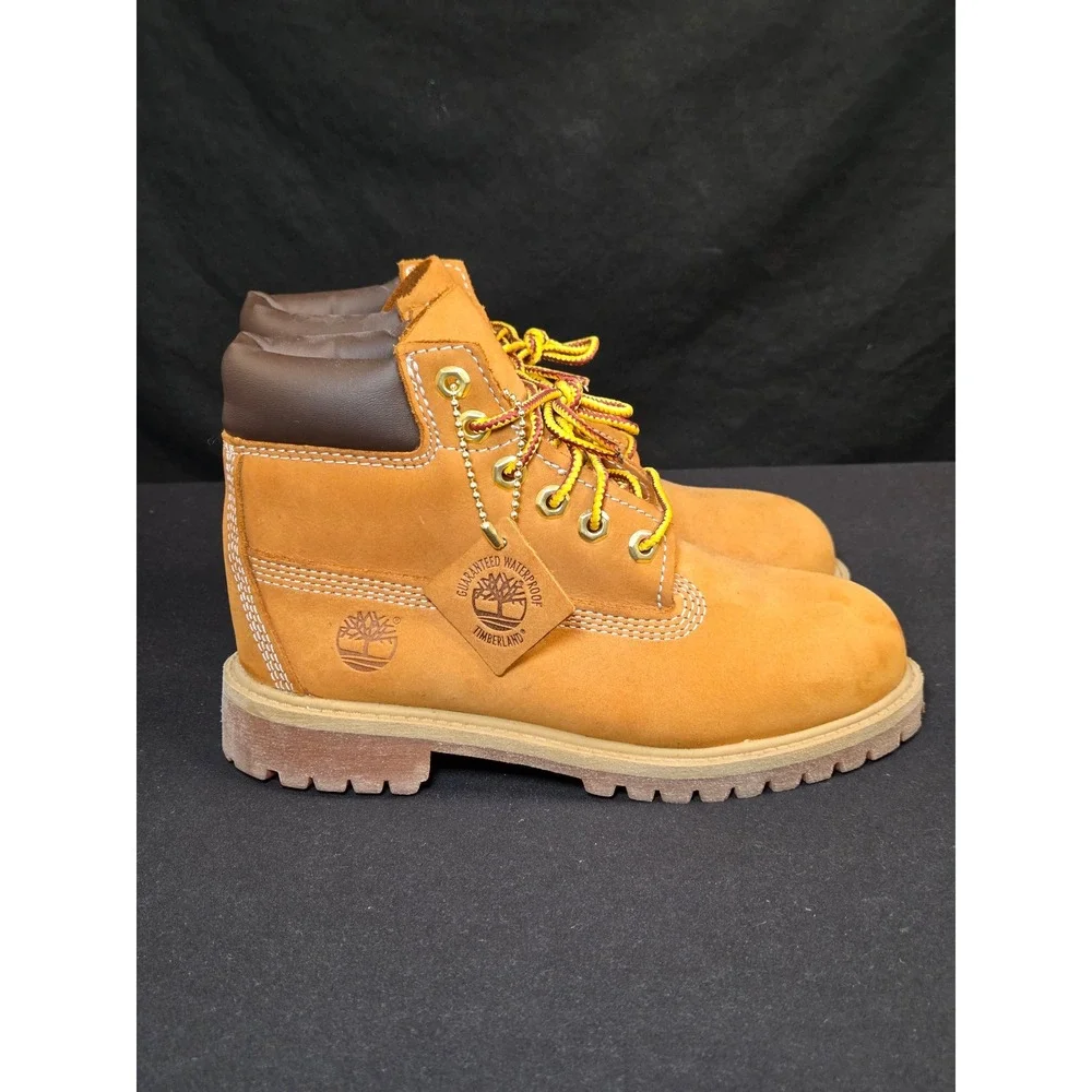 Timberland‎ Kids Premium 6 Inch Waterproof Boots Wheat Nubuck 12709 Size 1M